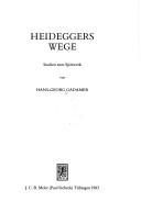Copertina di Heideggers Wege