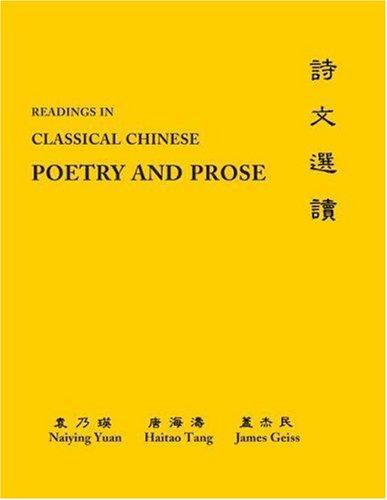 Copertina di Readings in Classical Chinese Poetry and Prose