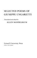 Copertina di Selected poems of Giuseppe Ungaretti