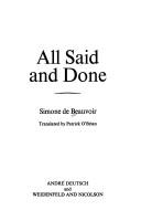 Copertina di All Said and Done
