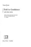 Copertina di Told in confidence, and other stories