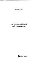 Copertina di La poesia italiana nel Novecento