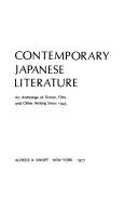 Copertina di Contemporary Japanese literature : an anthology of fiction, film, and other writing since 1945