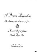 Copertina di A princess remembers