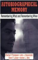 Copertina di Autobiographical memory