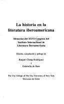 Copertina di La historia en la literatura iberoamericana