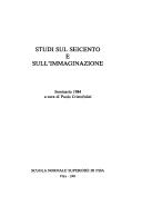 Copertina di Studi sul Seicento e sull'immaginazione