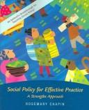 Copertina di Social Policy for Effective Practice