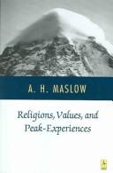 Copertina di Religious values, and peak-experiences