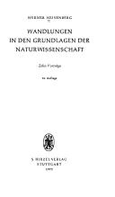 Copertina di Wandlungen in den Grundlagen der Naturwissenschaft