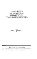 Copertina di Cesare Pavese im Rahmen der pessimistischen Italienischen Literatur