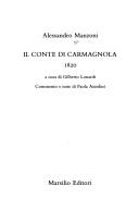 Copertina di Il conte di Carmagnola