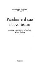 Copertina di Pasolini e il suo nuovo teatro