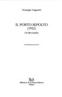 Copertina di Il porto sepolto (1922)