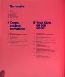 Copertina di Yves Klein