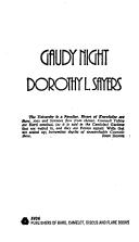 Copertina di Gaudy night
