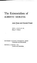 Copertina di The existentialism of Alberto Moravia