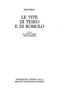Copertina di Le vite di Teseo e di Romolo