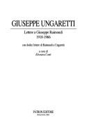 Copertina di Lettere a Giuseppe Raimondi, 1918-1966