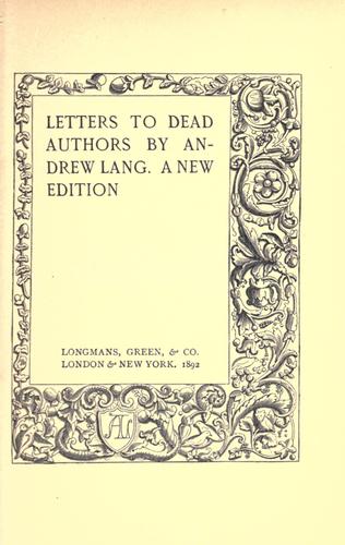 Copertina di Letters to dead authors, with an etched port. by S.J. Ferris and 4 additional letters
