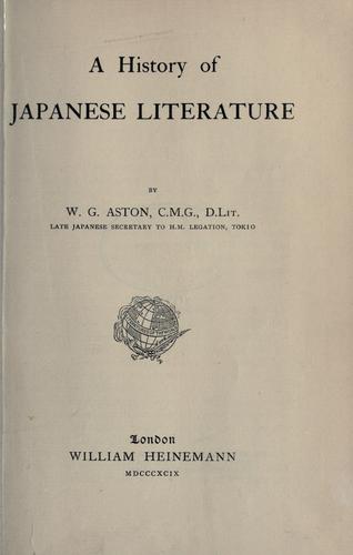 Copertina di A History of Japanese Literature