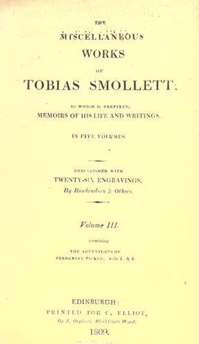 Copertina di The miscellaneous works of Tobias Smollett