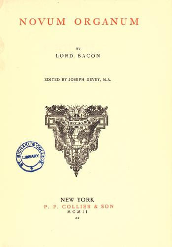 Copertina di Novum organum