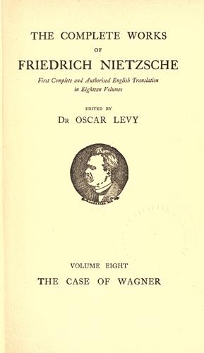Copertina di The complete works of Friedrich Nietzsche