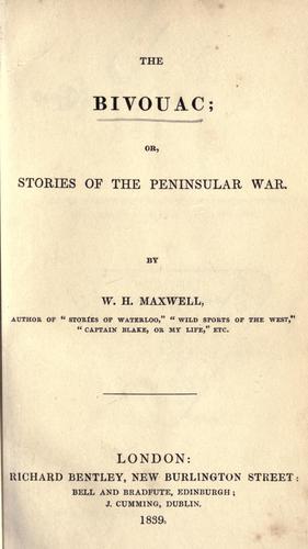 Copertina di The bivouac; or, Stories of the Peninsular War
