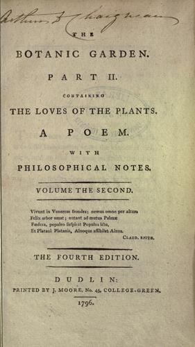 Copertina di The botanic garden