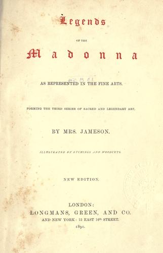 Copertina di Legends of the Madonna as represented in the fine arts