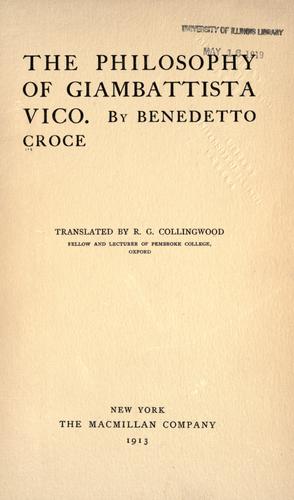Copertina di Filosofia di Giambattista Vico