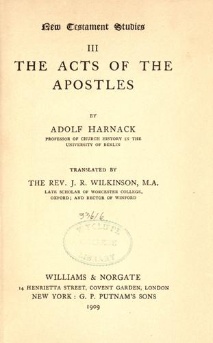 Copertina di The Acts of the Apostles