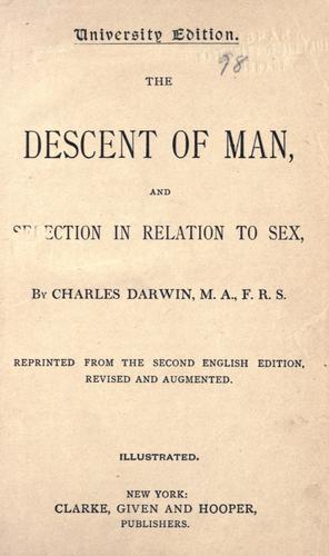 Copertina di The descent of man