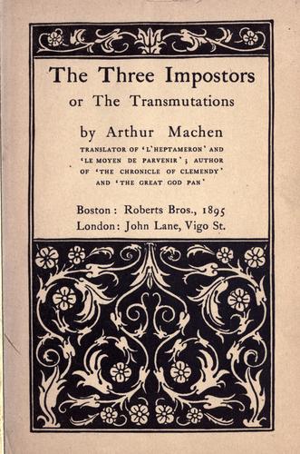 Copertina di The three impostors or The transmutations