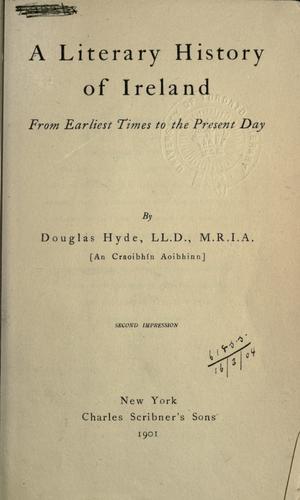 Copertina di A literary history of Ireland from the earliest times to the present day