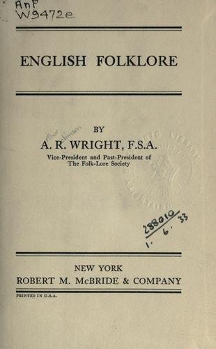 Copertina di English folklore