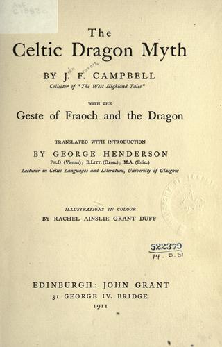 Copertina di The Celtic dragon myth