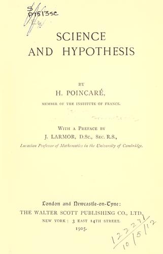 Copertina di La science et l'hypothèse