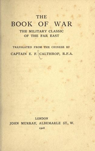 Copertina di The book of war