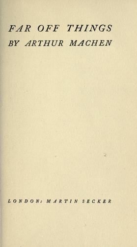 Copertina di Far off things