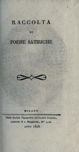 Copertina di Raccolta di poesie satiriche