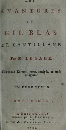 Copertina di Les avantures de Gil Blas de Santillane