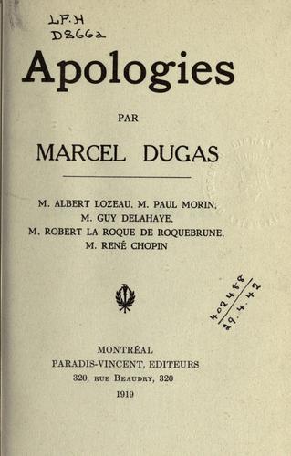 Copertina di Apologies