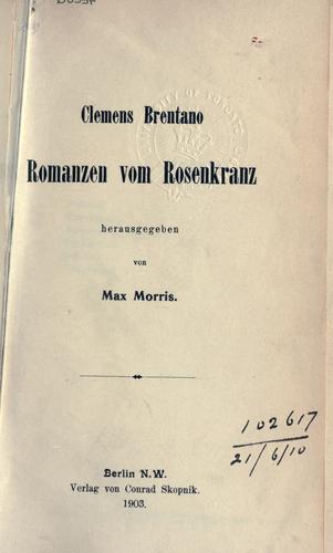 Copertina di Romanzen vom Rosenkranz