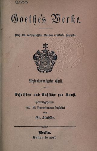 Copertina di Goethe's Werke