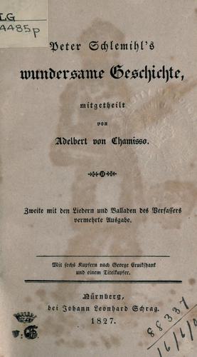 Copertina di Peter Schlemihls wundersame Geschichte