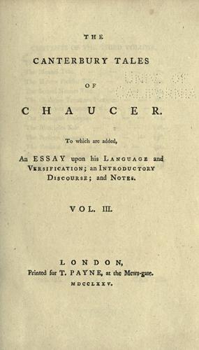 Copertina di The Canterbury Tales