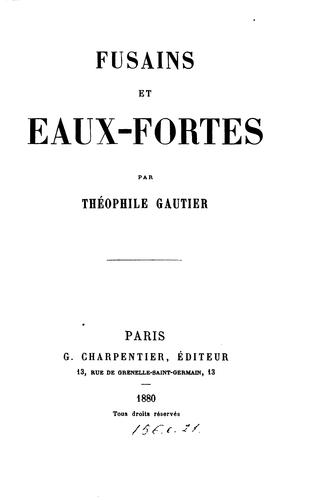 Copertina di Fusains et eaux-fortes