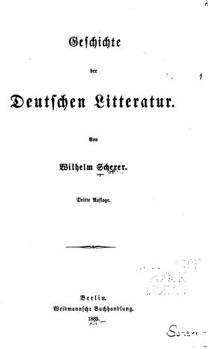 Copertina di Geschichte der deutschen Litteratur
